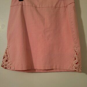 Peach Skort w/lace, "Jessica Riley", size L